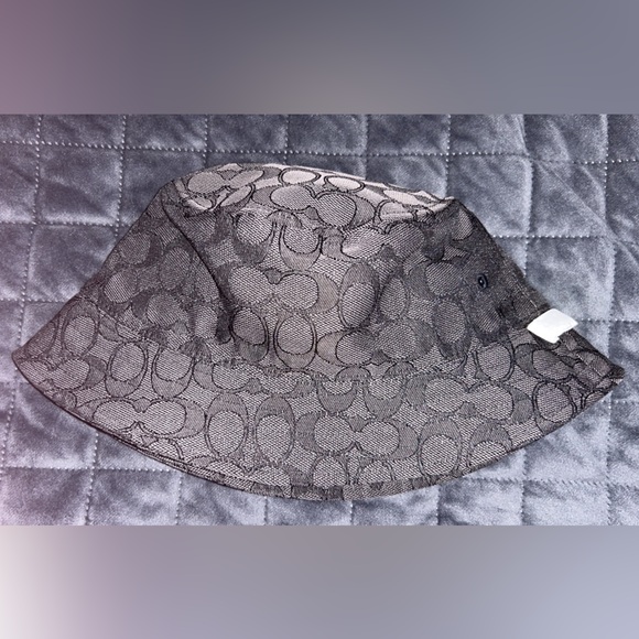 Coach Black Patterned Hat - Picture 1 of 2